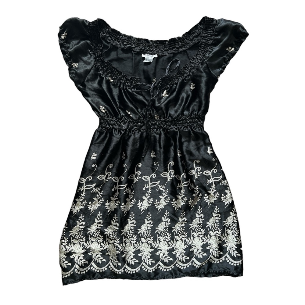 Cotton Express Mini Black Bustier Off the Shoulder Dress